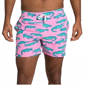 Chubbies Pink Alligator Swim Trunks 5.5 Inch Inseam